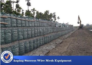 탄소 Gabion 벽 메시 Gabion 상자 Galfan 직류 전기를 통한 낮은 물자 10x12 Cm
