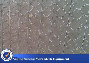 Multi Function Rock Baskets Wire Mesh , Hexagonal Wire Netting Silver Green Color